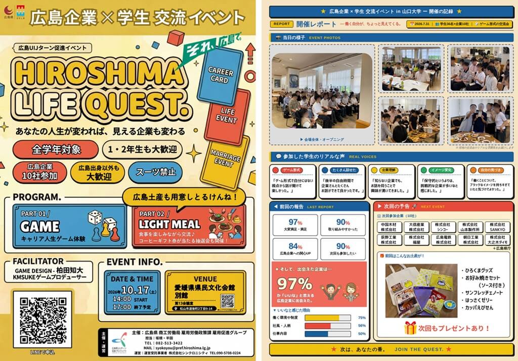 広島県企業×学生交流イベント「HIROSHIMA LIFE QUEST.」【愛媛会場】
